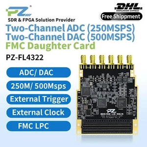 Puzhi PZ-FL4322 FMC Card High-speed ADC 250MSPS DAC 500MSPS AD9643 AD9122 LVDS - Picture 1 of 6