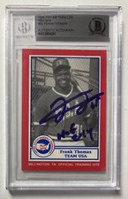 FRANK THOMAS SIGNED RC 1990 PAN AM TEAM USA RED BDK #23 AUTOGRAPH BECKETT AUTO 