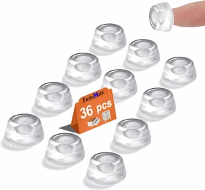 Rubber Door Knob Stopper and Wall Protector Set with 56 Bumpers and Pads - Picture 1 of 12