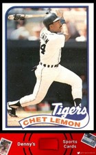 1989 Topps #514 Chet Lemon Detroit Tigers Baseball Card