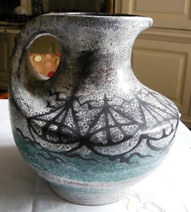 ENORME PICHET,BROC, CRUCHE VASE FAIENCE SAINT CLEMENT - Bild 1 von 8