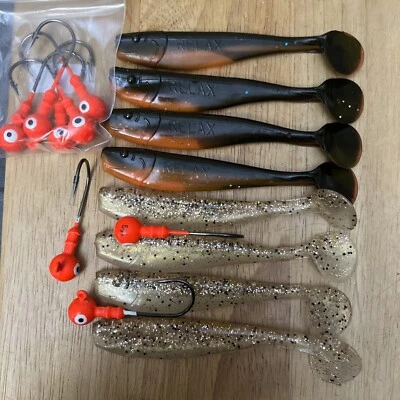 King Shads 8×11cm 8× Jigköpfe 6,0 15gr.  neu top - Bild 1 von 3