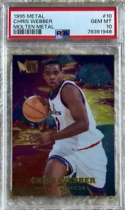 1995 METALLO METALLO FUSO CHRIS WEBBER PSA 10 POP 7 - Foto 1 di 2