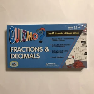 Quizmo Fractions & Decimals Teaching Educational Math Bingo Game Media Materials - Picture 1 of 5