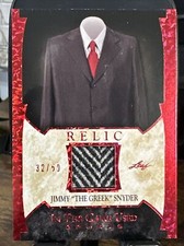 2022 In The Game Used Sports Jimmy The Greek Snyder SWATCH RELIC /50 GAMBLER
