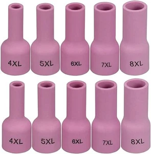TIG Gas Lens Ceramic Cup Extra Long Kit 53N58XL-60SXL 10PK - Picture 1 of 6