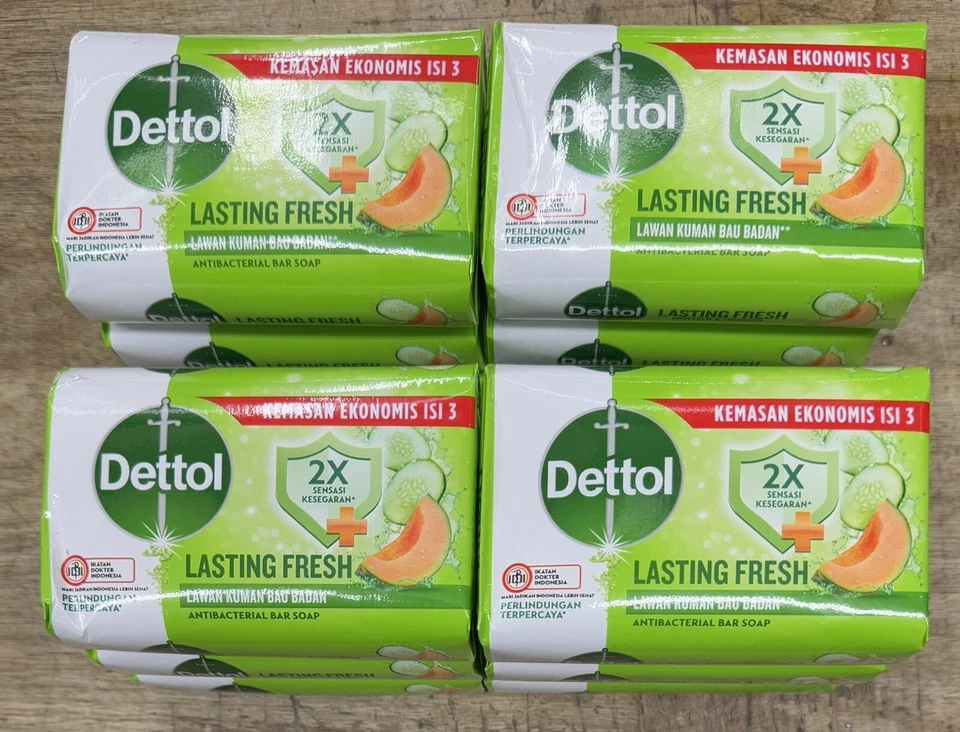Jabón en barra fresco Dettol 12 piezas, 100 gm envío gratuito Foto 1 de 3