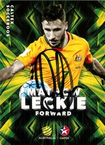 Signed 2018 2019 SOCCEROOS Card MATHEW LECKIE Australia World Cup A-League - Picture 1 of 2