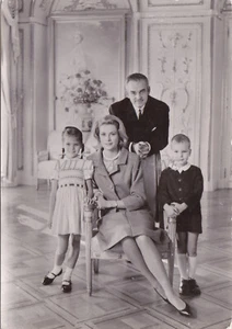 KÖNIGTUM - Monaco Königsfamilie, Grace Kelly Ranieri Unterschrift, Postkarte 1963 - Bild 1 von 2