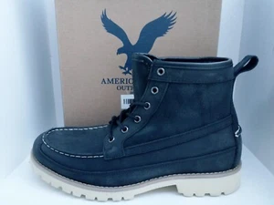 AMERICAN EAGLE OUTFITTERS HERREN MITTELTOP LEDER SCHWARZ STIEFEL GRÖSSE: 11 - Bild 1 von 11