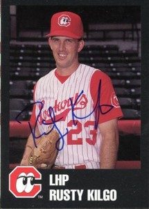 1995 Chattanooga Lookouts RUSTY KILGO Signed Card autograph AUTO REDS EXPOS