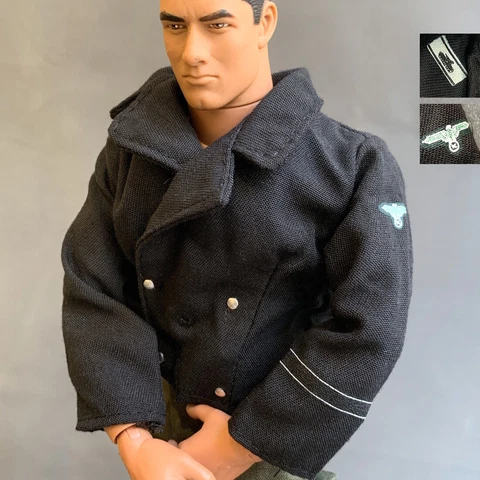 1:6 Scale WW2 German TANK Soldier Jacket Uniform Coat For 12'' Gi Joe Figures Cover