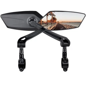 1 Pair Handlebar Mirrors Bike Biking Mirror Bike Handlebar Mount L+R Rear View - Picture 1 of 19