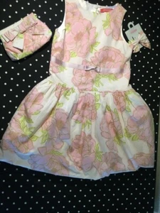 Vintage Gymboree Petit Four pouf dress purse hair 7 EUC NWT EEUC Easter pink - Picture 1 of 3