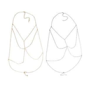 Bikini Bra Body Chain Multi-Layer Wide Collar Hollow Out Harness Tassel Necklace