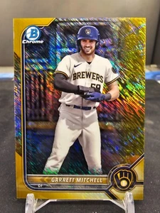 2022 Bowman Chrome Garrett Mitchell Gold Shimmer 17/50 #BCP-167 - Picture 1 of 2