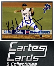 Kyle McMyne 2015  Grandstand Pensacola Blue Wahoos #16 TTM/IP Signed Autographed