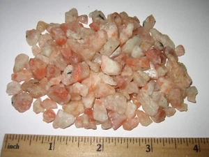 90+ TUMBLED NATURAL TINY 0.2"- 0.4" SUNSTONE CRYSTAL STONE MINERALS INDIA ~ 83g - Foto 1 di 3