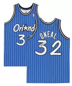 SHAQUILLE O'NEAL Autographed Orlando Magic Blue M&N Jersey FANATICS - Picture 1 of 5