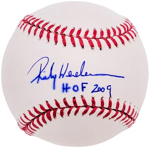 Rickey Henderson Autographed MLB Baseball A's "HOF 2009" Steiner Holo 210179 - Picture 1 of 5