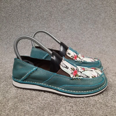 Zapatos Ariat Cruiser para mujer talla 6 B mocasín informal de cuero azul turquesa brillante Foto 1 de 4