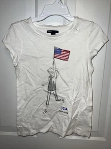 Gap Kids Girls Top T-shirt USA Team Olympic 2016 White Size L 10 - Nwot - Picture 1 of 1