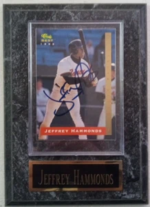 Jeffrey Hammonds, 1993, clásico, placa de tarjeta, con autógrafo y C.O.A. Orioles - Imagen 1 de 7