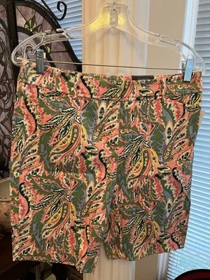 Talbots Womens Perfect Short 9 ½"  Size 6P Multicolor Paisley - Image 1 of 4