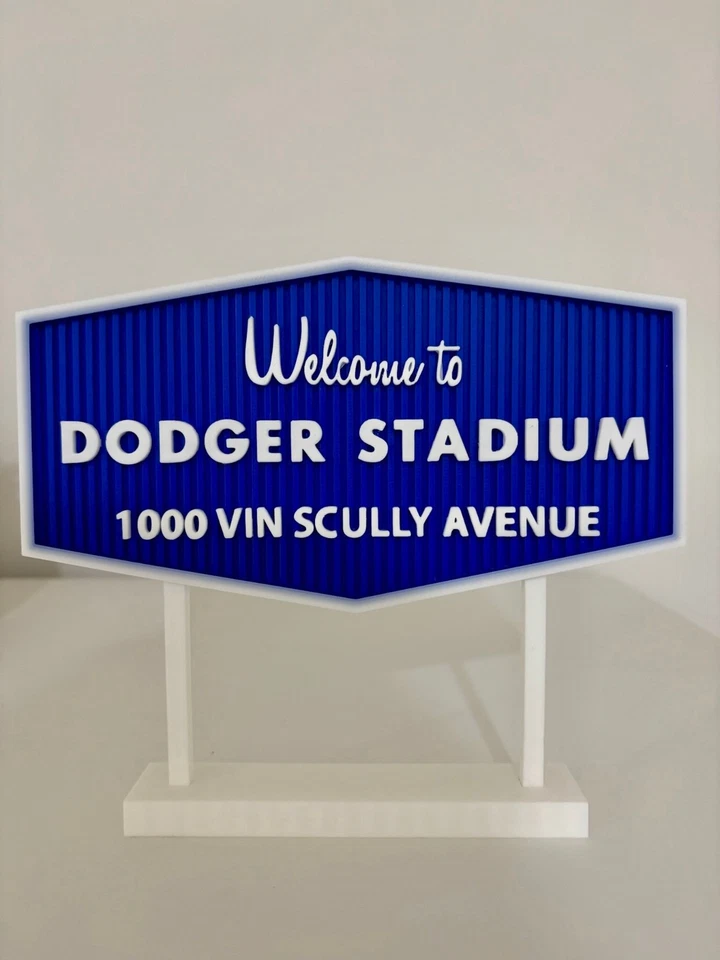 Welcome to Dodger Stadium Sign Desk Display 7" Tall - Image 1 of 1