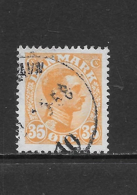 DINAMARCA SCOTT 114 USADO EN MUY BUEN ESTADO - 1913 35º EDICIÓN NARANJA - REY CRISTIANO X Foto 1 de 2