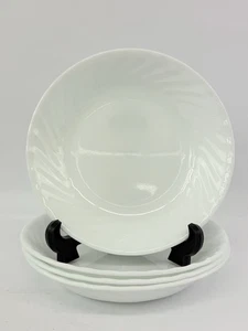 Set of 4 Corelle Corning Enhancements White Swirled Pasta Bowls Soup 8-1/2” 20oz - Picture 1 of 18