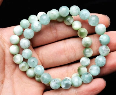 8.5mm 2Pcs Larimar Gemstone Cabochon Atlantis Stone Pectolite Gemstone Bracelet - Image 1 of 4