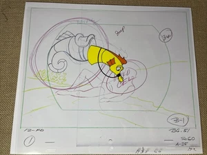 AQUAMAN ANIMATION CEL Vintage dibujos animados fondo producción arte cómics años 60 I5 - Imagen 1 de 2