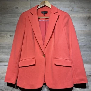 Talbots Strick Blazer Jacke Damen 6 koralle gold Wappenknöpfe gefüttert Stretch " - Bild 1 von 8