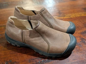 KEEN Austin Brown Leather Slip-On Loafer Shoes Size 12 - Picture 1 of 9