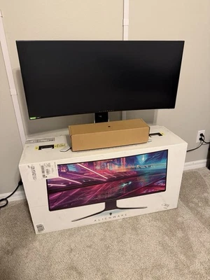 Alienware Curved 34" WQHD 3440 X 1440 120Hz Monitor IPs Nano 2ms AW3420DW - Image 1 of 4
