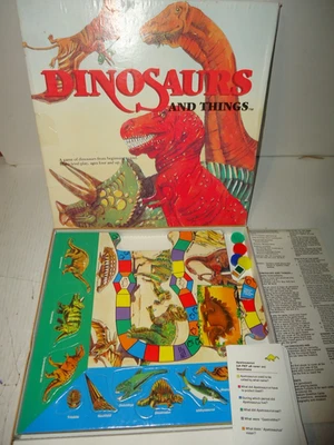 VTG "Dinosaurs and Things" Complete Board Game 1986 Great Condition-UNPUNCHED! - Image 1 of 2