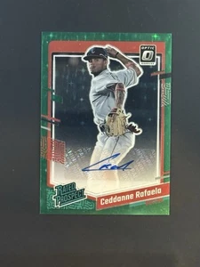 2023 Panini Donruss Ceddanne Rafaela Optic Green Prospect Auto /15 - Bild 1 von 2
