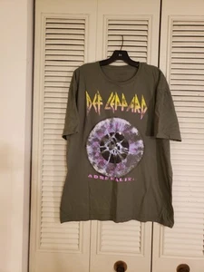 Def Leppard Adrenalize Gr. XL Herren T-Shirt Rock Musik Band Grün Grafik - T - Bild 1 von 4