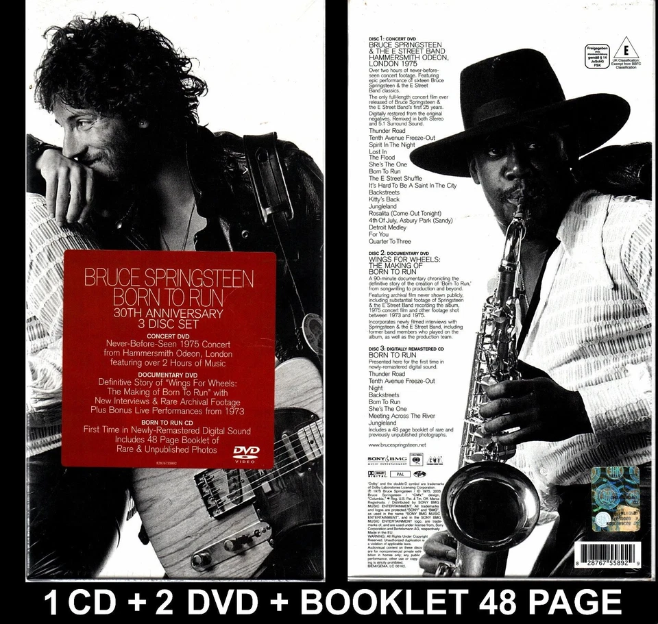 BRUCE SPRINGSTEEN " BORN TO RUN 30TH ANNIVERSARY 3 DISC SET " BOX SIGILLATO - Immagine 1 di 1
