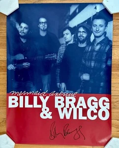 Billy Bragg & Wilco 1998 Mermaid Avenue Promo Poster SIGNED - Picture 1 of 2