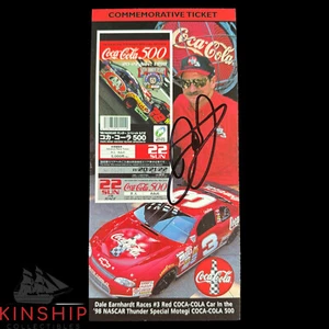 Dale Earnhardt Jr signed 1998 Coca-Cola 500 Ticket JSA 1st Race w Dale Sr Z2230 - Picture 1 of 1