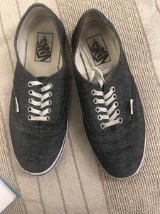 Auténticas Tenis Clásicas Vans Lona Para Hombre/Mujer Con Cordones Fuera de Pared Talla 5,5/7 - Imagen 1 de 3