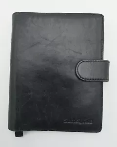 Billetera vertical doble plegable de cuero negro para hombre Samsonite estado usada - Imagen 1 de 7
