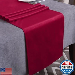 WAITER TREE Velvet Table Runner Washable Dresser Scarf Luxury Rustic Farmhous - Picture 1 of 5