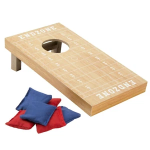 Cornhole Sitzsack Wurfspiel Set Tragbares Brettspiel mit Fußball Endzone - Bild 1 von 1