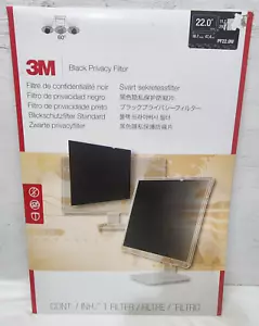 3M Black Privacy Filter for 22 inch Widescreen LCD Monitors PF22.0W NEW - Picture 1 of 2
