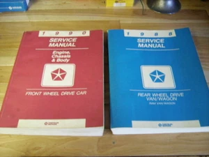1990 Chrysler Ram Van RWD and Caravan Voyager FWD Service Manuals - Imagen 1 de 3