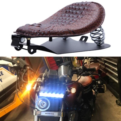 For Honda VTX1300 VTX1800 Shadow Rebel Bobber Motorcycle Spring Solo Seat Saddle - Image 1 of 4