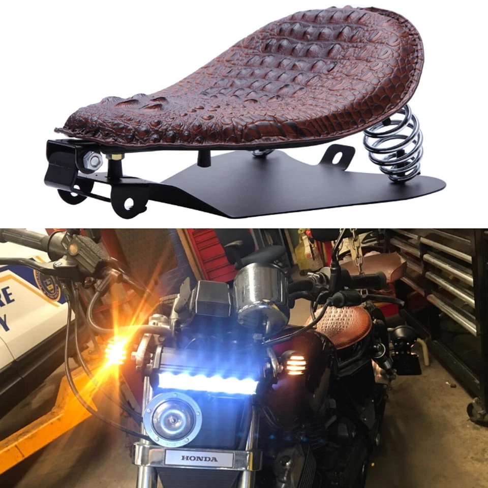 For Honda VTX1300 VTX1800 Shadow Rebel Bobber Motorcycle Spring Solo Seat Saddle - Image 1 of 4